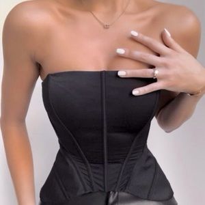 BLACK CORSET TOP - NWOT